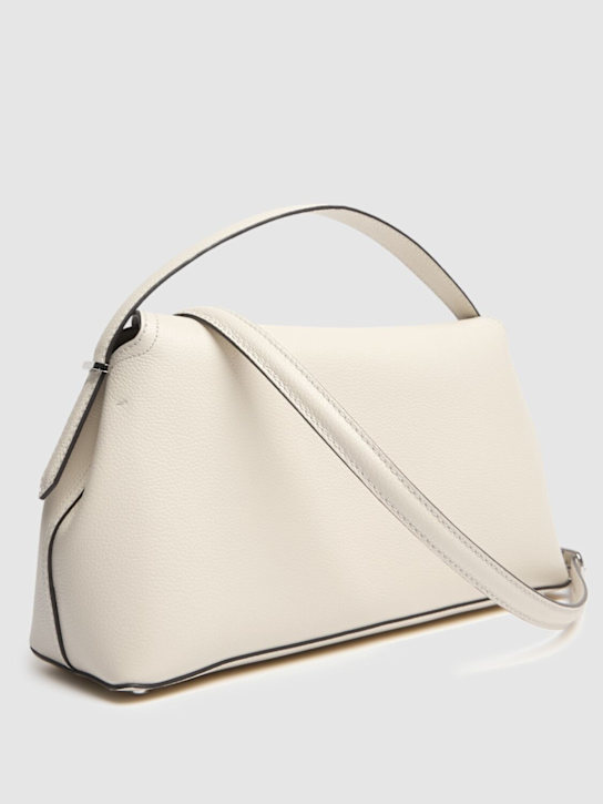 Toteme: Borsa T-Lock in pelle martellata - Milk Grain - women_5 | Luisa Via Roma