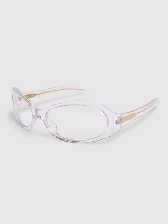 Flatlist Eyewear: Occhiali da sole Office Opel in acetato - Clear Crystal - women_1 | Luisa Via Roma