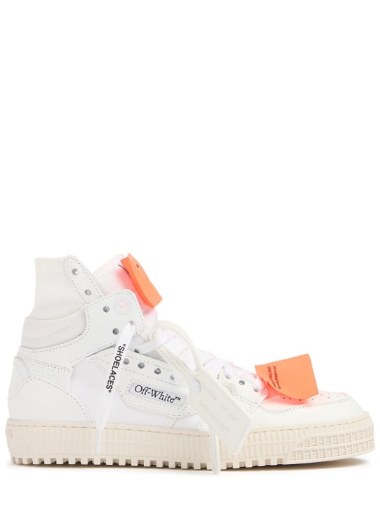 Off-White: 20mm hohe Ledersneakers "3.0 Off Court" - Weiß/Orange - women_0 | Luisa Via Roma