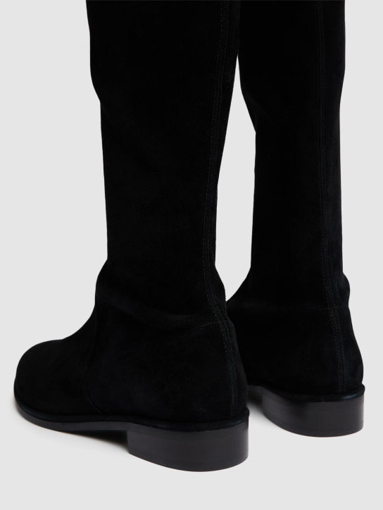 Stuart Weitzman: 20mm Lowland Bold suede boots - Black - women_4 | Luisa Via Roma