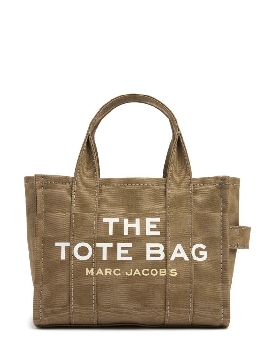 Marc Jacobs: The Small Tote cotton canvas bag - Slate Green - women_0 | Luisa Via Roma