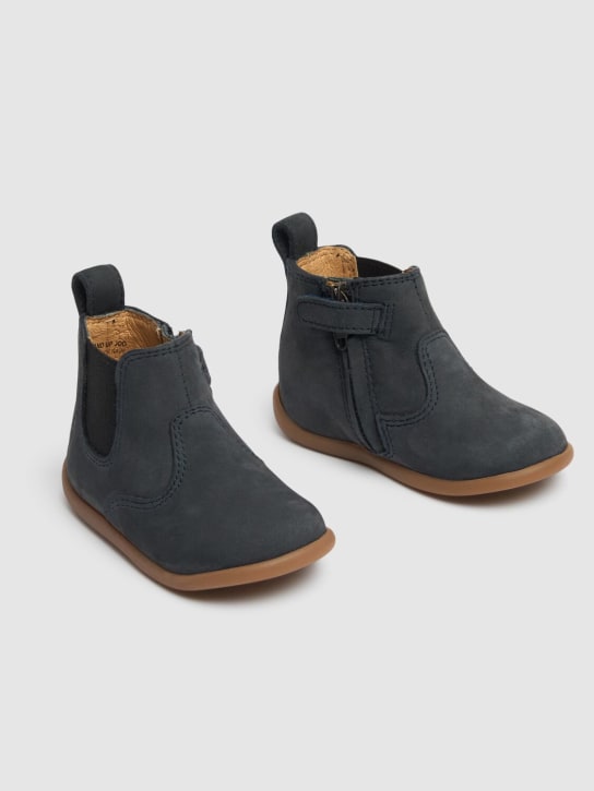 Pom D'api: Stand Up Jod boots - Dark Blue - kids-boys_1 | Luisa Via Roma