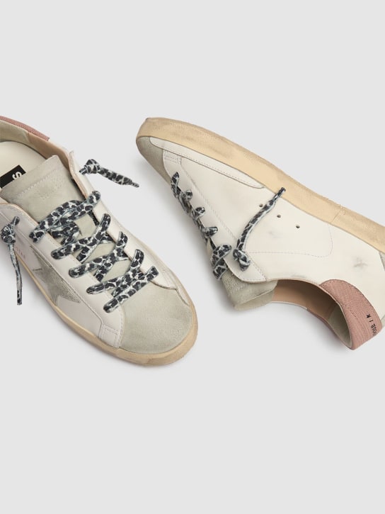 Golden Goose: 20毫米Super-Star皮革运动鞋 - White/Ice - women_4 | Luisa Via Roma