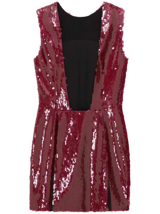 16arlington: Ray sleeveless sequined mini dress - Red - women_1 | Luisa Via Roma