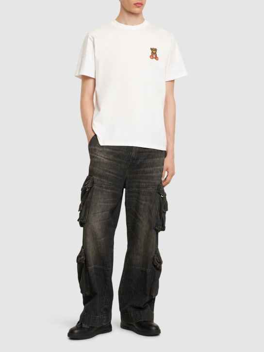 Barrow: Bear printed cotton t-shirt - men_1 | Luisa Via Roma