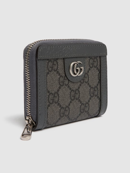 Gucci: Ophidia GG zip around wallet - Grau/Schwarz - men_1 | Luisa Via Roma