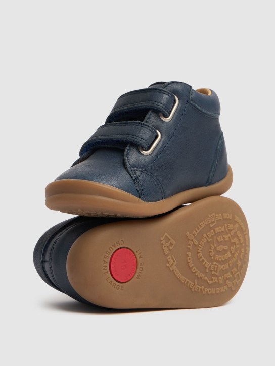 Pom D'api: Flex Up Easy strap shoes - Blue - kids-girls_1 | Luisa Via Roma