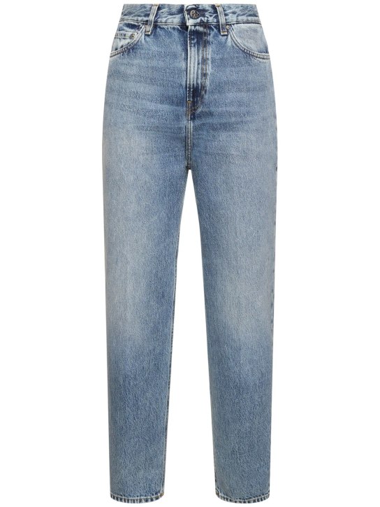Toteme: Tapered leg organic denim jeans - Açık Mavi - women_0 | Luisa Via Roma