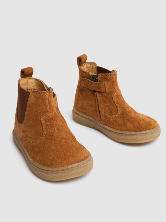 Pom D'api: Trix Jod Brod Back boots - Caramel - kids-girls_1 | Luisa Via Roma