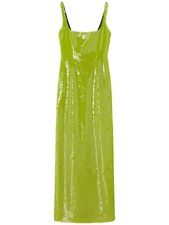 16arlington: Electra sequined long dress - Acid Green - women_0 | Luisa Via Roma