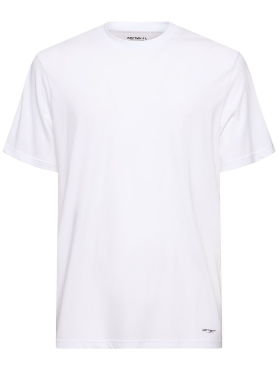 Carhartt WIP: Pack of 2 standard cotton t-shirts - Beyaz - men_0 | Luisa Via Roma