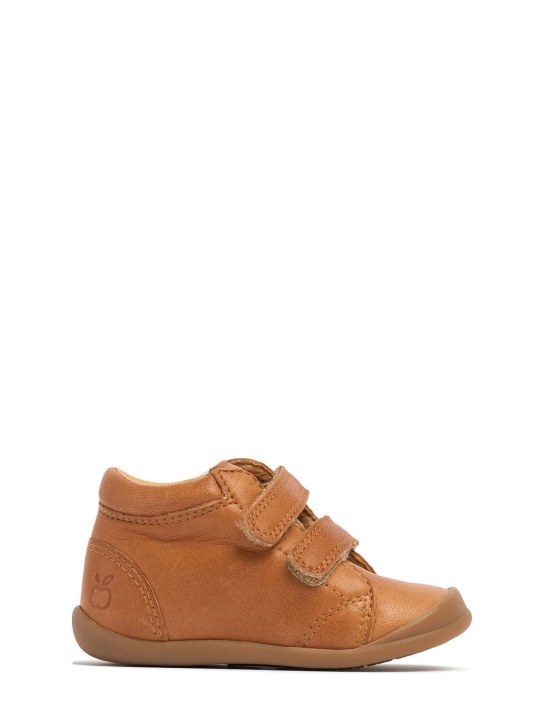 Pom D'api: Flex Up Easy strap shoes - Beige - kids-boys_0 | Luisa Via Roma