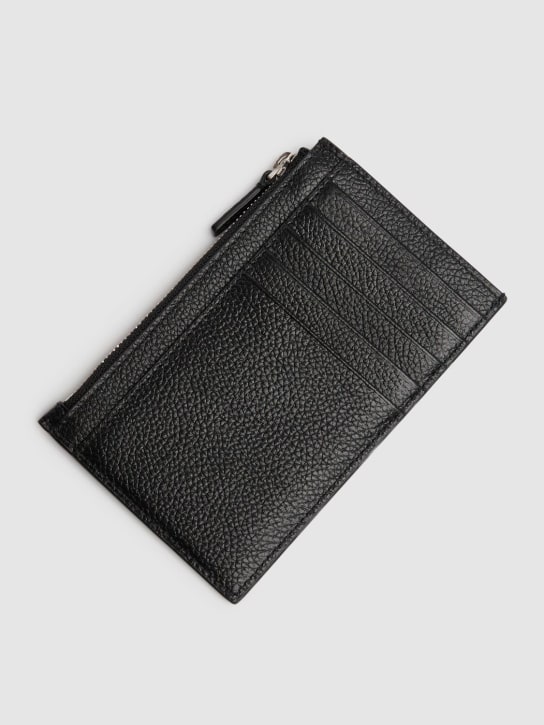 Balenciaga: Printed leather zip wallet - Black - men_1 | Luisa Via Roma
