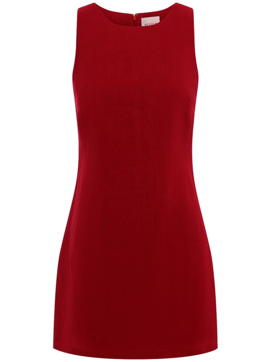 POSSE: Vestido corto de lino - Rojo - women_0 | Luisa Via Roma