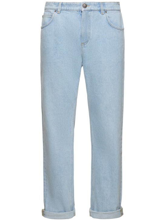 Balmain: Regular fit denim jeans - 6fc Bleu Jean C - men_0 | Luisa Via Roma