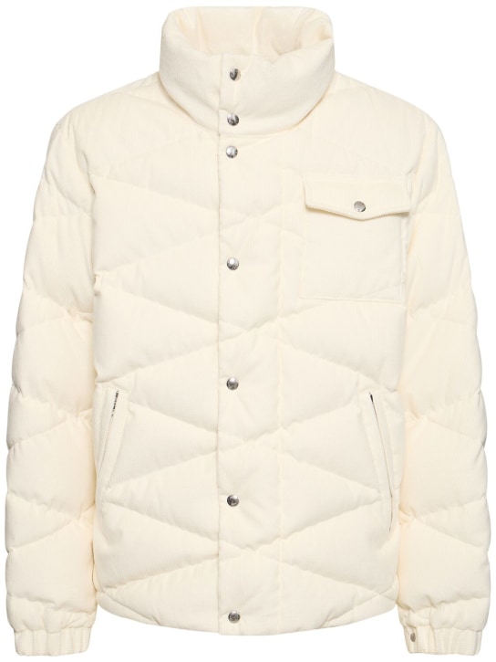 Moncler: Kaver cotton corduroy down jacket - men_0 | Luisa Via Roma
