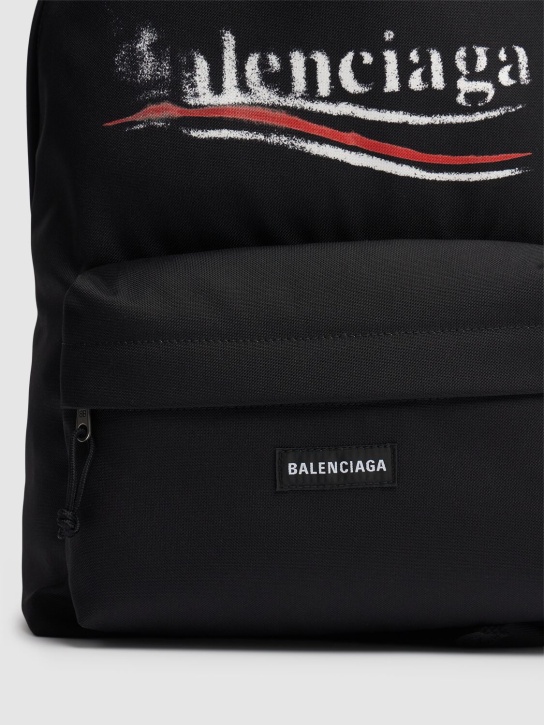 Balenciaga: Explorer nylon backpack - Black - men_3 | Luisa Via Roma