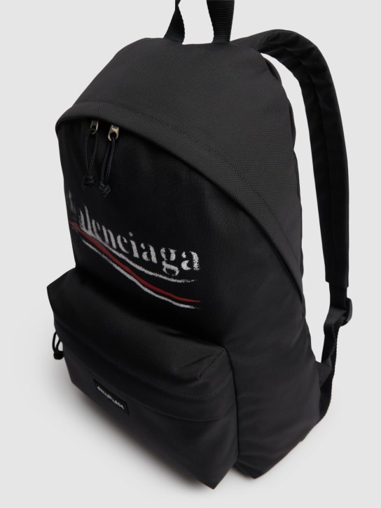 Balenciaga: Explorer nylon backpack - Black - men_2 | Luisa Via Roma
