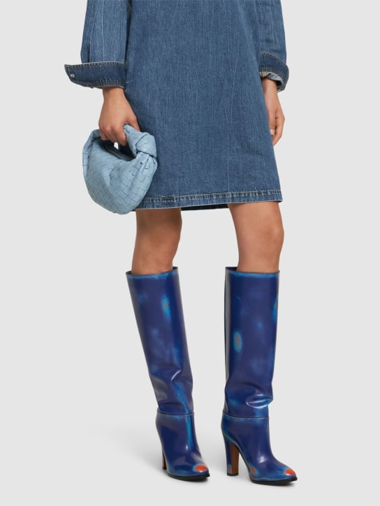 Vivienne Westwood: 105mm Midas leather boots - Blue / Pink - women_1 | Luisa Via Roma