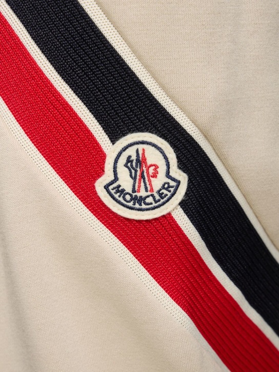 Moncler: Tricolor detail cotton sweatpants - men_3 | Luisa Via Roma