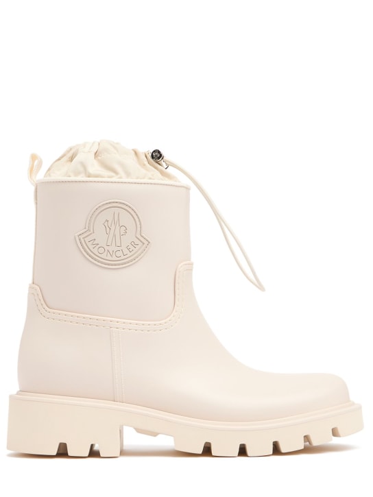 Moncler: Kickstream rubber rain boots - Blanco - women_0 | Luisa Via Roma
