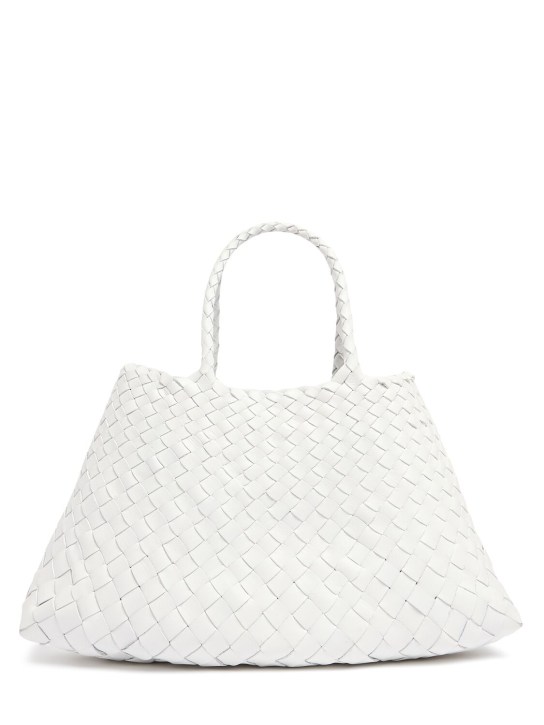 Dragon Diffusion: Small Santa Croce leather shoulder bag - White - women_0 | Luisa Via Roma