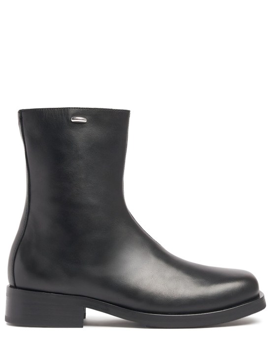 Our Legacy: Camion leather boots - Black - men_0 | Luisa Via Roma