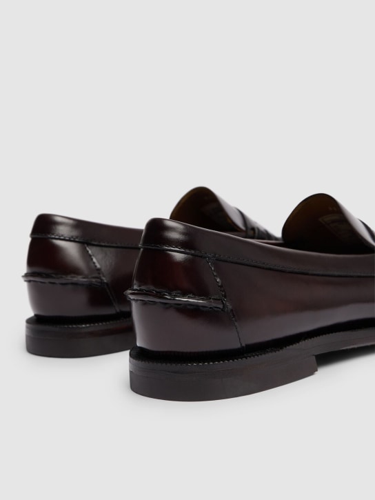 Sebago: Classic Dan smooth leather loafers - Brown Burgundy - women_4 | Luisa Via Roma