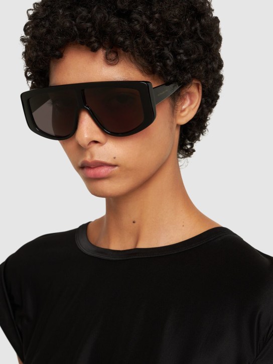Victoria Beckham: Denim acetate sunglasses - Siyah - women_1 | Luisa Via Roma