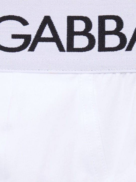 Dolce&Gabbana: Paquete de 2 calzoncillos de algodón jersey - Optic White - men_1 | Luisa Via Roma