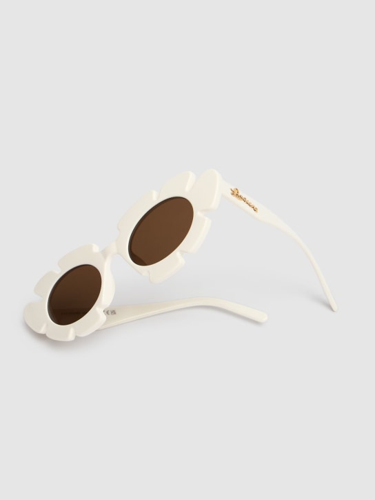 Loewe: Gafas de sol con forma de flor - Blanco/Café - women_1 | Luisa Via Roma