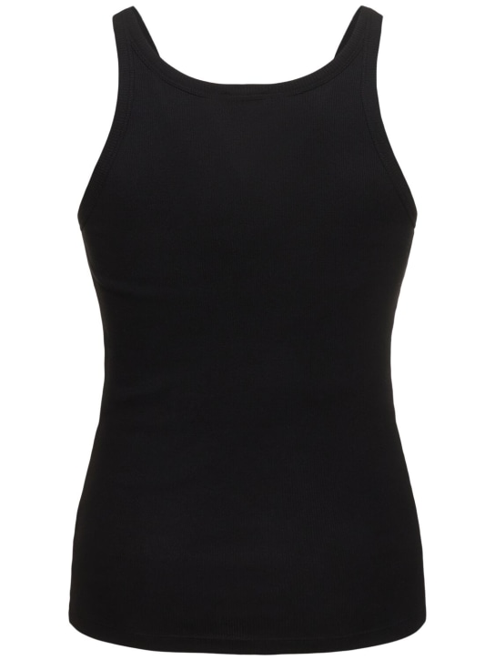 Dolce&Gabbana: Ribbed cotton jersey tank top - Black - men_3 | Luisa Via Roma