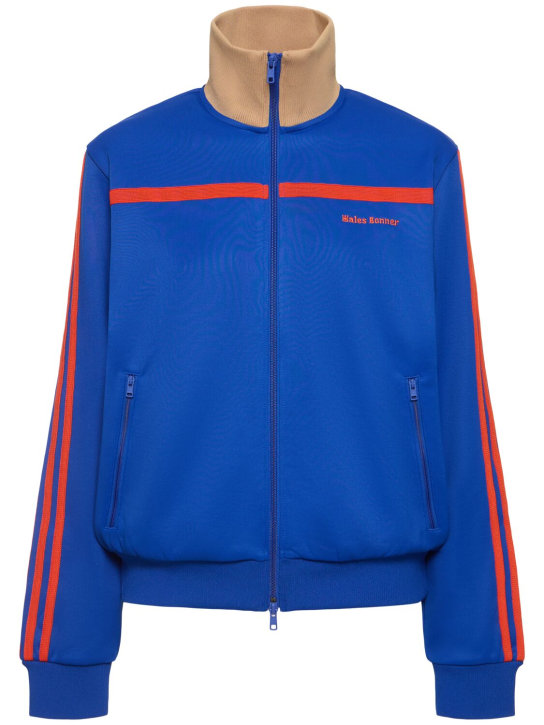 adidas Originals: Chaqueta deportiva de jersey - Royal Blue/Red - women_0 | Luisa Via Roma