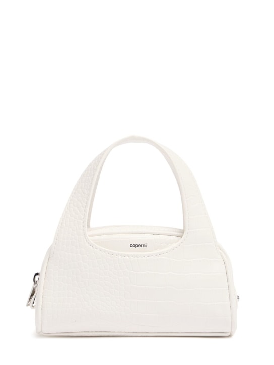 Coperni: Small faux leather top handle bag - White - women_0 | Luisa Via Roma