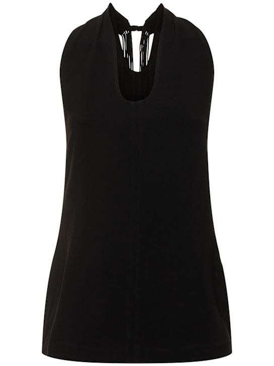 Proenza Schouler: Miller matte viscose crepe top - Black - women_0 | Luisa Via Roma