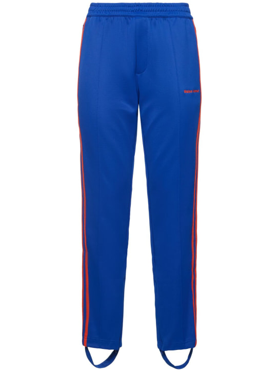 adidas Originals: Wales Bonner stirrup track pants - Royal Blue/Red - women_0 | Luisa Via Roma