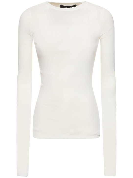 Proenza Schouler: Roger gauzy jersey top - women_0 | Luisa Via Roma