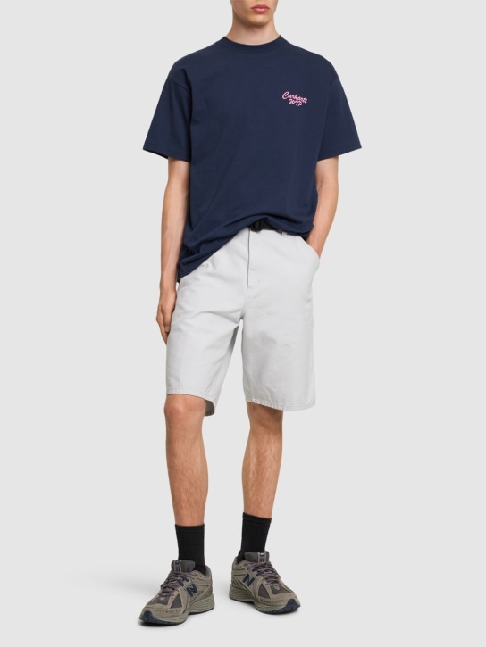 Carhartt WIP: Shorts Dearborn in tela - Basalt - men_1 | Luisa Via Roma
