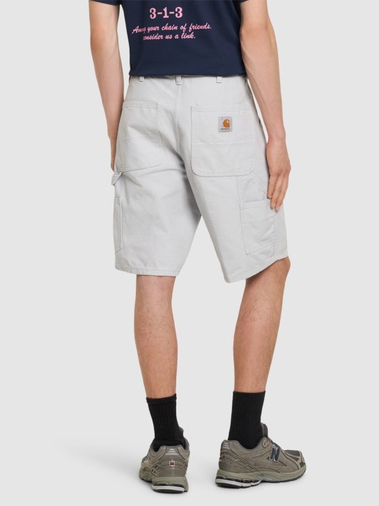 Carhartt WIP: Dearborn canvas single-knee shorts - Basalt - men_2 | Luisa Via Roma