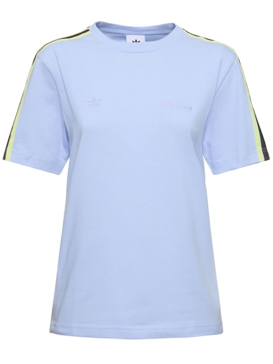 adidas Originals: Camiseta de algodón - Azul - women_0 | Luisa Via Roma