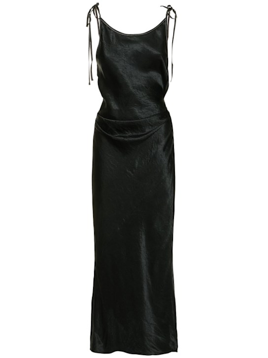 Acne Studios: Dayla satin midi dress - women_0 | Luisa Via Roma