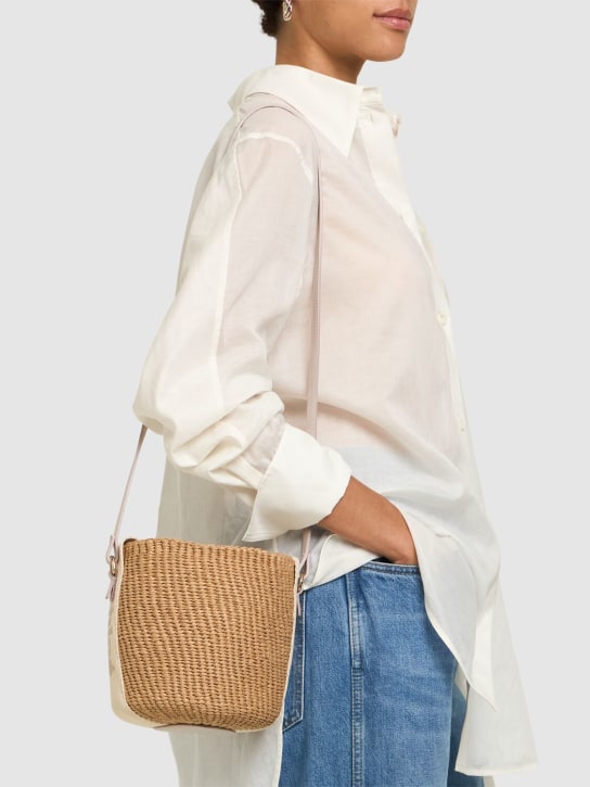 Chloé: Small Woody bucket top handle bag - Wild Grey - women_1 | Luisa Via Roma