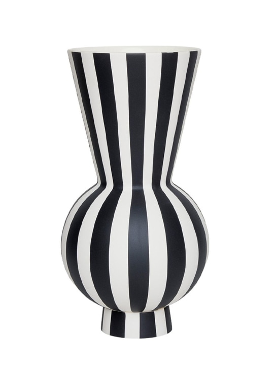 Oyoy: Round Toppu vase - Siyah - ecraft_0 | Luisa Via Roma