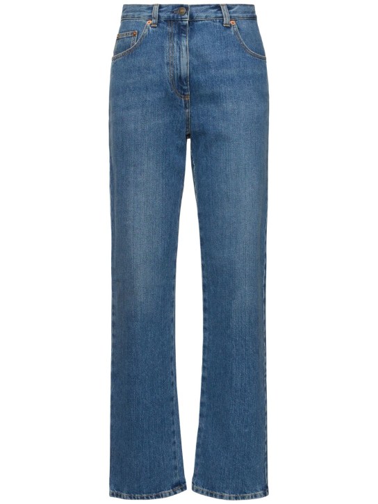 Gucci: Jeans in denim eco bleached - Blue/Mix - women_0 | Luisa Via Roma