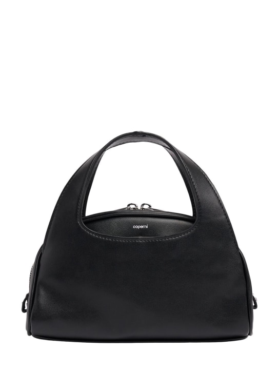 Coperni: Medium faux leather top handle bag - Black - women_0 | Luisa Via Roma