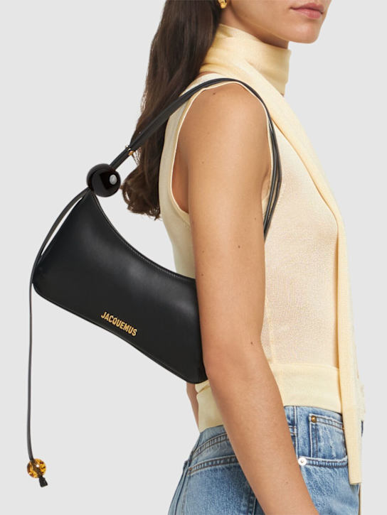 Jacquemus: Le Bisou Perle smooth leather bag - women_1 | Luisa Via Roma