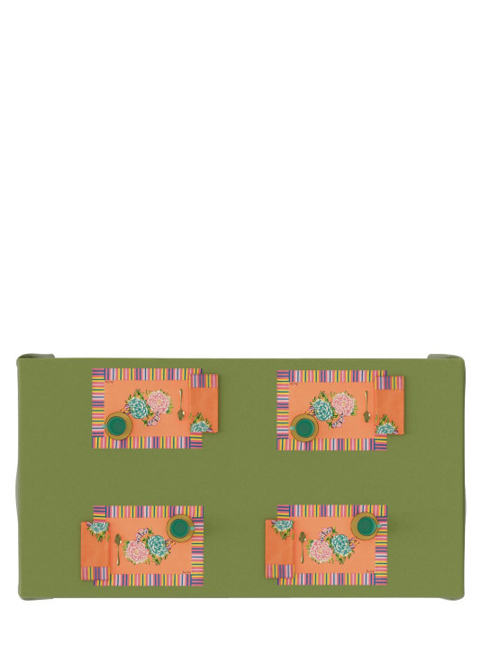 LISA CORTI: Kandem Queen Peach set of 2 placemats - Orange - ecraft_2 | Luisa Via Roma