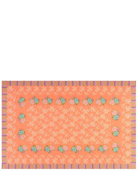 LISA CORTI: Kandem Queen Peach cotton tablecloth - Orange - ecraft_0 | Luisa Via Roma