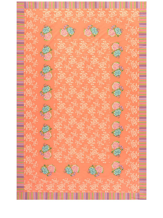 LISA CORTI: Kandem Queen Peach cotton tablecloth - Orange - ecraft_0 | Luisa Via Roma