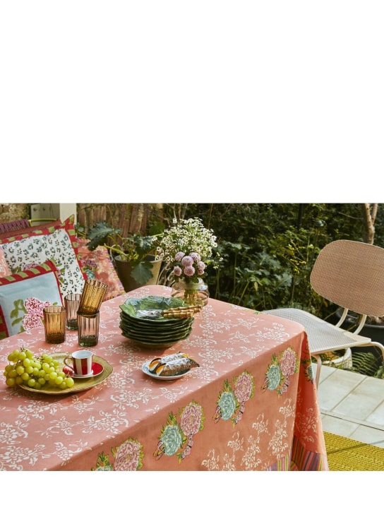 LISA CORTI: Kandem Queen Peach cotton tablecloth - Orange - ecraft_1 | Luisa Via Roma